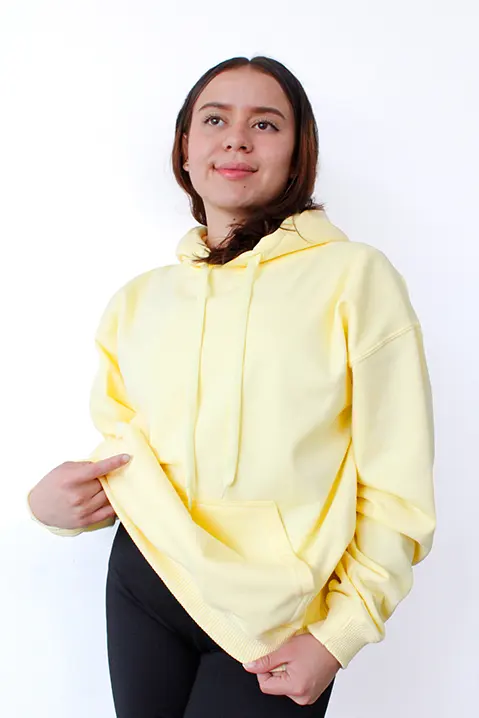 Hoodie amarillo pale